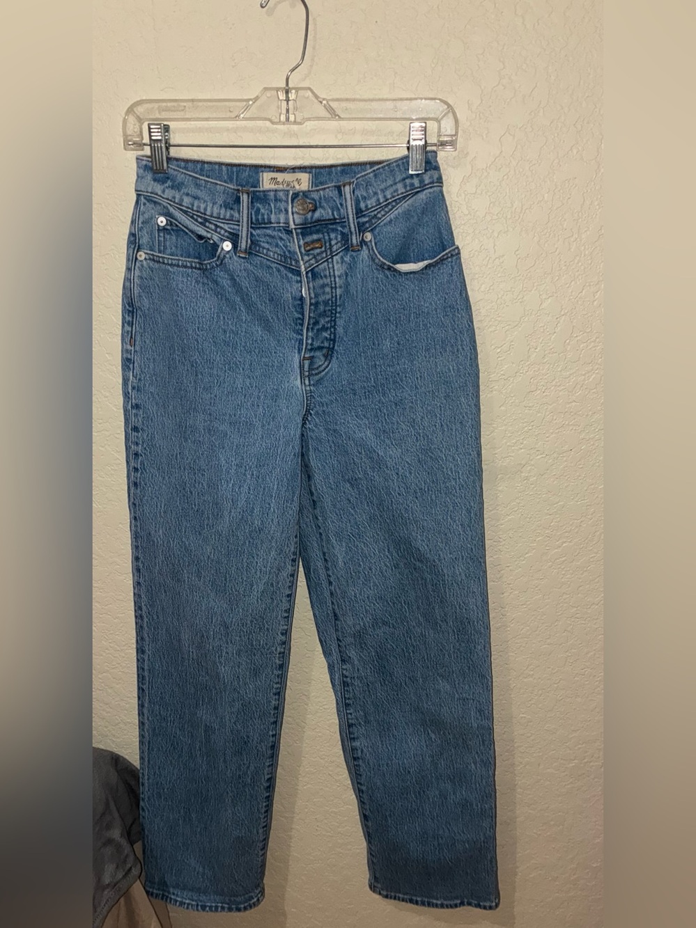 Madewell Straight-Leg High-Rise Jeans — Light Blue Denim - Picture 2 of 4